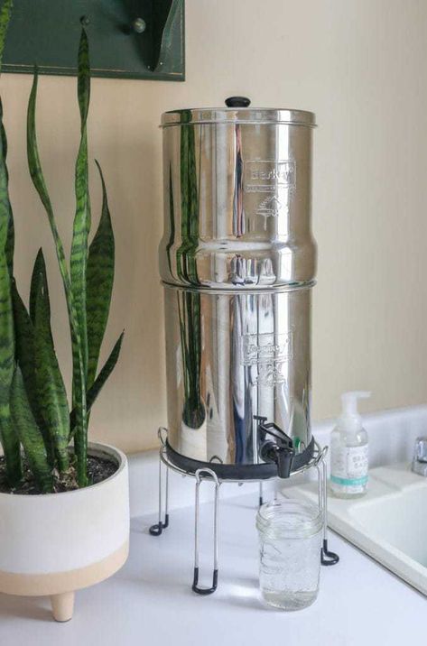 Why I Use a Berkey Water Filter in Our Home » The Glowing Fridge Berkey Water Filter, Home Water Filtration, Rustic Farmhouse Furniture, Brita Filter, Best Water Filter, Emergency Food Storage, Water Drip, Kitchen Organisation, Cabin Kitchens