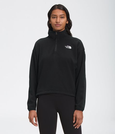 Northface Fleece, Half Zip Jacket, North Face Fleece, Black Fleece, Black North Face, Half Zip Pullover, North Face Women, North Face Jacket, Everyday Wardrobe