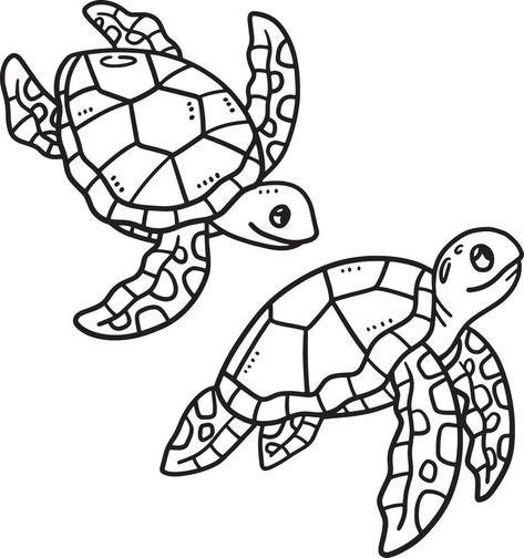 Turtles Swimming, Summer Crafts For Toddlers, Turtle Coloring, Turtle Facts, Stitch Coloring Pages, Happy Turtle, Turtle Coloring Pages, Minecraft Coloring Pages, Mickey Mouse Coloring Pages