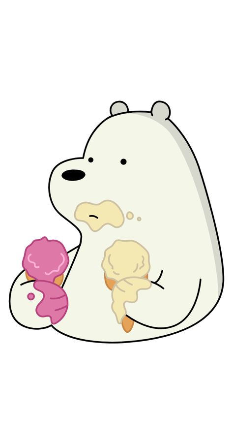 This cute We Bare Bears character also adores ice-cream, it's sweet and ice cold, just as he likes it. Show your love to We Bare Bears cartoons with the Ice Bear with Ice Cream Sticker.. Cute Bare Bears, Cute We Bare Bears, Cat Christmas Outfit, We Bare Bears Ice Bear, Bare Bears Ice Bear, Ice Drawing, Ice Cream Cartoon, Ice Cream Sticker, Ice Bear We Bare Bears