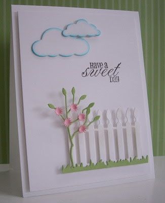 Fence Cards, Memory Box Cards, Summer Cards, Spring Cards, Picket Fence, Stamp Art, Get Well Cards, Memory Box, Creative Cards