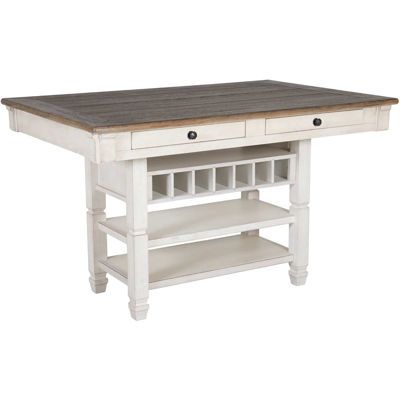 Show details for Bolanburg Counter Height Table Ashley Bolanburg, Tall Kitchen Table, Diy Kitchen Table, Dining Table With Storage, Kitchen Design Diy, Lined Drawers, High Top Tables, Solid Quilt, Hobbit Hole