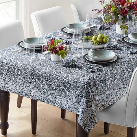 Williams Sonoma x Morris & Co. | Williams Sonoma 19 Century Art, Thanksgiving Tablecloth, William Morris Designs, South Kensington, The Natural World, Thanksgiving Sides, Craft Printing, Bar Glassware, Thanksgiving Side Dishes