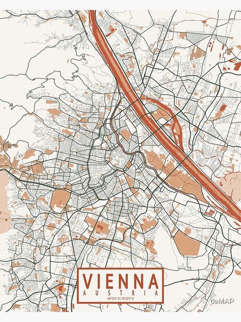 Map Of Vienna, Bohemian Poster, Vienna Map, Otto Wagner, Vienna City, Printable Wall Collage, Map Globe, Vienna Austria, Iphone Background Wallpaper