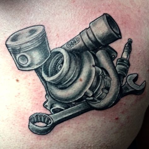 Mechanic tattoo... Mechanic Tools Tattoo, Diesel Mechanic Tattoo, Car Mechanic Tattoo, Mechanic Tattoo Ideas, Diesel Mechanics Tattoo, Wrench Tattoo, Piston Tattoo, Hot Rod Tattoo, Engine Tattoo