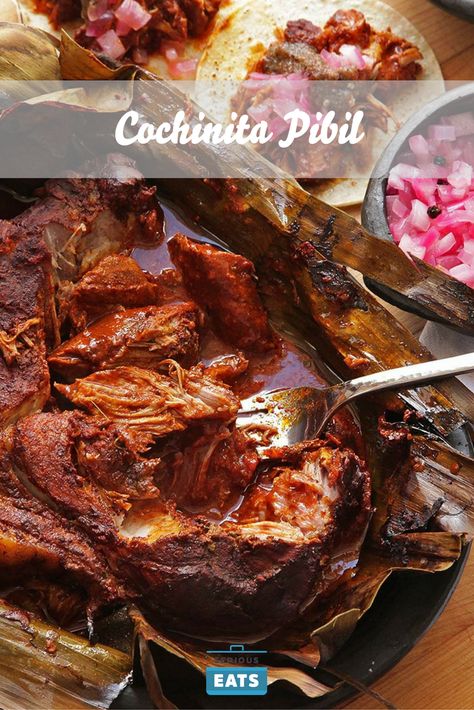 An impressive hunk of smoked pork that's perfect for a party. Smoked Pork Recipes, Protein Mug Cakes, Barbecue Pork, Food Lab, Shredded Pork, Pork Recipe, Smoked Pork, Bariatric Recipes, Banana Leaves