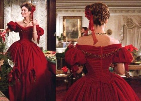 Victorian Ball Gowns Red, Christmas Dress Aesthetic, Red Princess Gown, Victorian Christmas Dress, Christmas Ball Dress, Red Victorian Dress, Christmas Gown, Vintage Christmas Dress, Victorian Gown