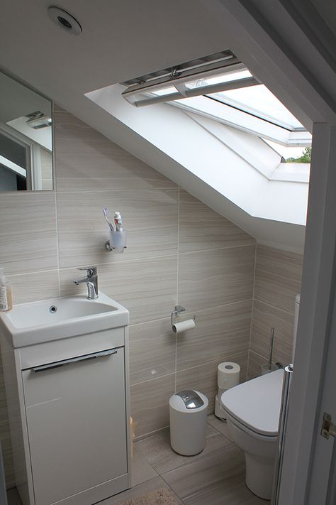 Completed Loft Conversion Projects | Staircases, Master Bedrooms, En-Suite Shower Rooms | Potters Bar, Barnet, St Albans | Apex Lofts Loft Ensuite, Loft Conversion Plans, Attic Shower, Small Attic Bathroom, Loft Conversion Bedroom, Loft Staircase, Shower Rooms, Ensuite Shower Room, Roof Windows