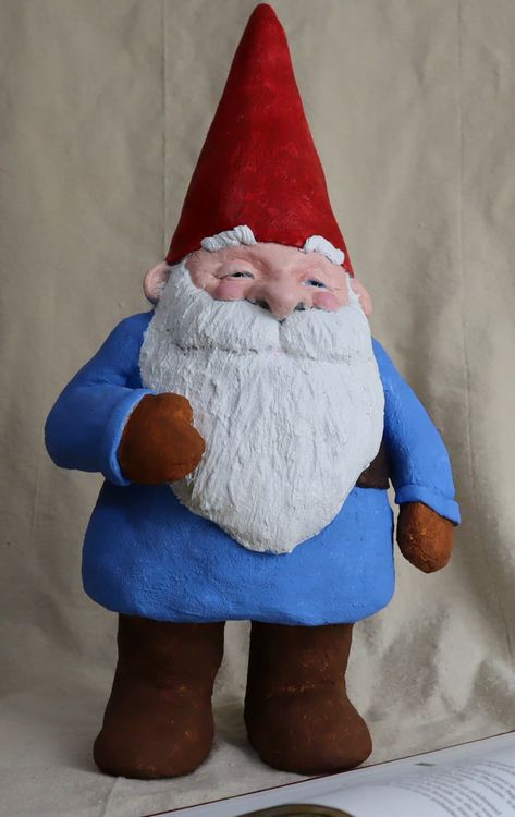 Paper Mache Elf, Paper Mache Gnome, Magic Sculpt, Paper Mache Christmas, Diy Gnome, Paper Mache Projects, Making Paper Mache, Epoxy Clay, 3d Cookie