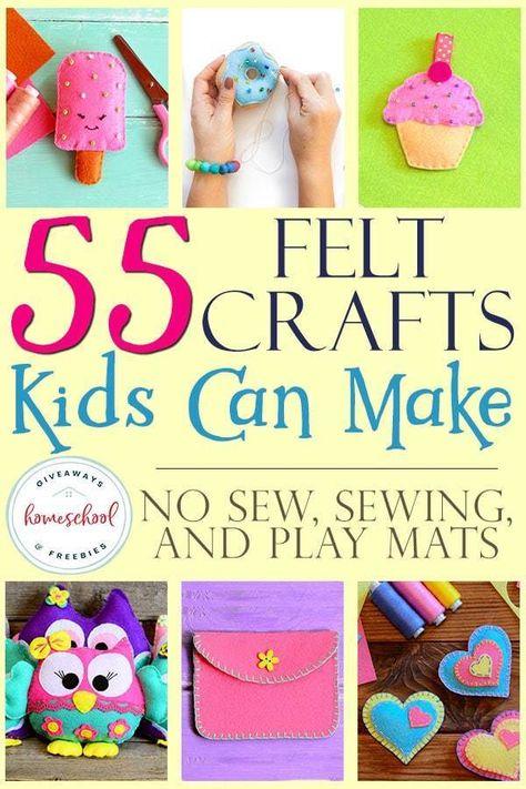 Felt crafts are some of my favorites. They are usually fairly easy to do, but turn out great results. Plus, my kids can get in on the fun too. Check out these amazing felt crafts for any age and any one. From no sew crafts to simple sewing patterns to play mats for the kids to use over and over, we've got you covered! #recipes #crafts #feltcrafts #hsgiveaways No Sew Crafts, Felt Crafts Kids, Simple Sewing Patterns, Easy Felt Crafts, Sew Crafts, Felt Kids, Bookmark Craft, Felt Crafts Diy, Simple Sewing