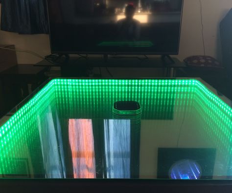 I've been fascinated by infinity mirrors ever since I built my infinity mirror clock. But this time I wanted to make something simpler - so I decided to convert my center table into an infinity mirror table. You can use this instructable to convert nearly any surface into an infinity mirror. Mirror Painting Ideas Aesthetic, Mirror Infinity, Infinity Mirror Table, Multi Mirror, Diy Pool Table, Infinity Mirror Diy, Infinity Mirrors, Infinity Table, Mirrors Film