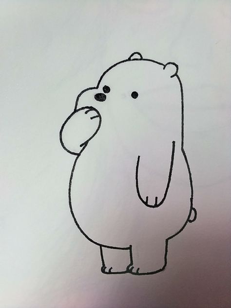 Cute bear drawing Bears Cute Drawing, Bear Sketch Simple, Bear Simple Drawing, Simple Bear Drawing, Bear Easy Drawing, Bear Drawing Simple, Bear Drawing Easy, Bear Doodle, Easy Sketches