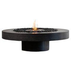 James de Wulf - 1stDibs Outdoor Concrete Table, Pedestal Column, Concrete Fire Pit, Floating Fireplace, Modern Fire Pit, Concrete Fire Pits, Glass Rocks, Outside Furniture, Upholstered Daybed