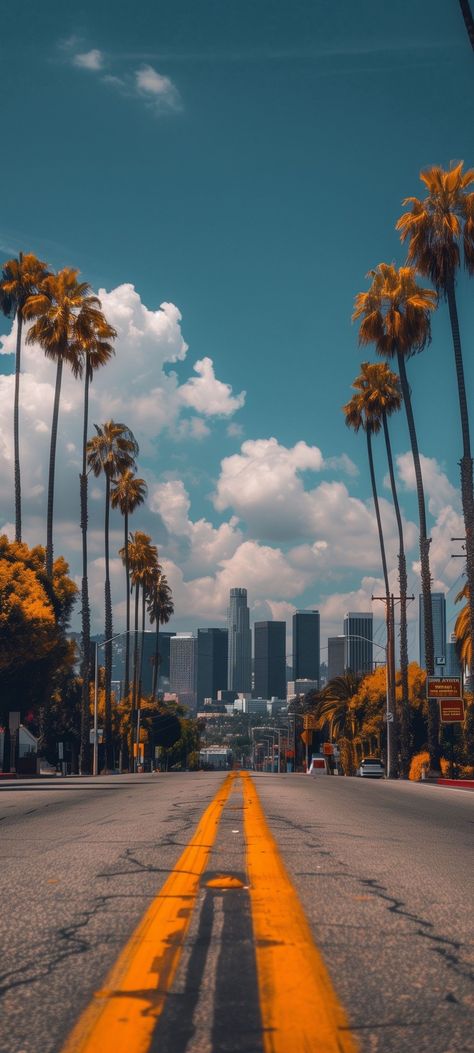 Los Angeles Wallpaper, California Wallpaper, Road Markings, Iphone Wallpaper Landscape, Cool Pictures For Wallpaper, Pretty Landscapes, City Wallpaper, Sunset Pictures, Cute Backgrounds