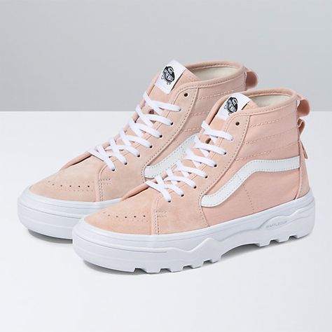 Sentry Sk8-Hi WC | Shop At Vans Vans Outfit Women, Velvet Vans, Rose Sneakers, Rare Vans, Leather Vans, Vans Store, Red Vans, Pink Dusty, Vans Blue