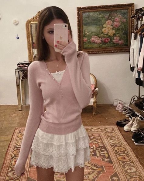 Mode Ulzzang, Mode Chic, Feminine Outfit, Pink Outfits, Pink Outfit, Girly Outfits, Mode Outfits, Girly Girl, Aesthetic Outfits