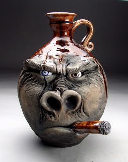 Grafton Pottery, Mitchell Grafton, Simple Bottle Art, Pottery Face, Face Jugs, Ceramic Art Sculpture, Face Mug, Ceramics Pottery Art, Ceramics Projects