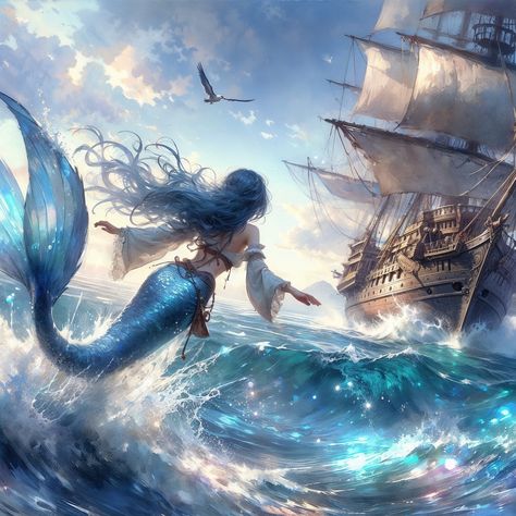 The Endless Quest, live tomorow https://youtu.be/f7NdJ453s3E In the meanwhile, enjoy this art piece #art #artwork #digitalart #MermaidArt #FantasyArt #OceanMagic #ArtOfInstagram #SeaCreatures #SailingAdventure #BlueAesthetic #MythicalCreatures #ArtisticJourney #ai #aicommunity #illustration #Mermaid #Siren #FantasyIllustration #CreativeArt #PirateShip #SirenHunt Siren Digital Art, Siren Art, Siren Evil Dark Mermaid, Mermaid Siren Fantasy Art, Deep Sea Mermaid Art, Underwater World Fantasy Mermaids, Mermaid Siren, Pinstripe Art, Avatar Films