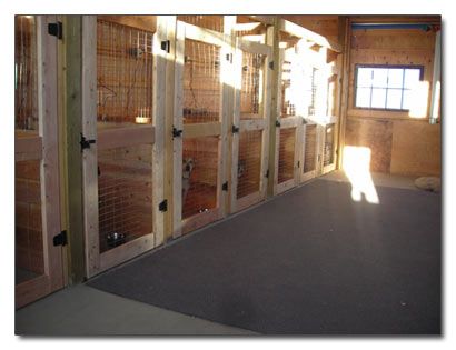 the dog barn.. but without doors Dog Boarding Ideas, Dog Boarding Facility, Dog Boarding Kennels, Indoor Dog Kennel, Dog Kennel Designs, Dog Kennel Cover, Kennel Cover, Dog Hotel, Pet Hotel