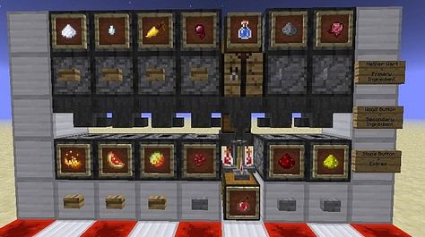 Potion Room Minecraft, Minecraft Redstone Ideas, Redstone Ideas, Potion Room, Minecraft Redstone Creations, Minecraft Cool, Construction Minecraft, Minecraft Decoration, Minecraft Redstone