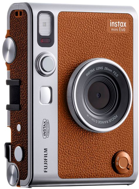 Fujifilm INSTAX MINI Evo Brown Instant Film Camera 16812534 - Best Buy Fujifilm Instax Mini Evo, Instax Mini Evo, Film Camera Photography, Instax Camera, Cute Camera, Instant Film Camera, Point And Shoot Camera, Instagram Layout, Instant Film