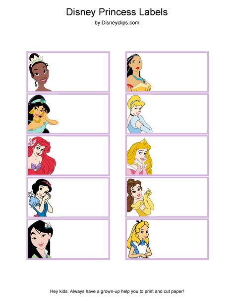 Disney Princess labels Printable Disney Princess, Princess Birthday Party Food, Disney Princess Printables, Disney Princess Names, Disney Princess Cupcakes, Princess Food, Princess Cupcake Toppers, Name Tag Templates, Princess Printables