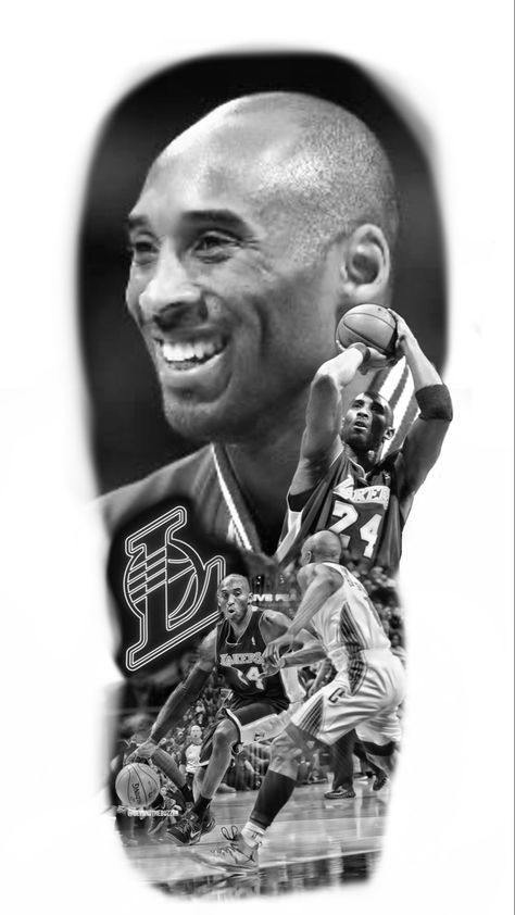 Kobe Bryant Tattoo Design, Nba Tattoo, Kobe Bryant Tattoo, Kobe Tattoo, Cross With Wings Tattoo, Kobe Bryan, Tattoo Stencil Designs, Basketball Tattoos, Mirror Tattoos