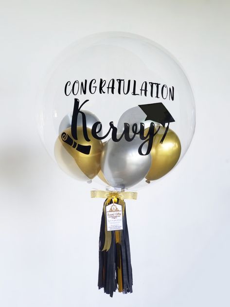 Congratulations Balloons, Bobo Balloon, Graduation Balloons, Balloon Display, Balloon Ideas, Bubble Balloons, Congrats Grad, Balloon Design, Graduation Ideas