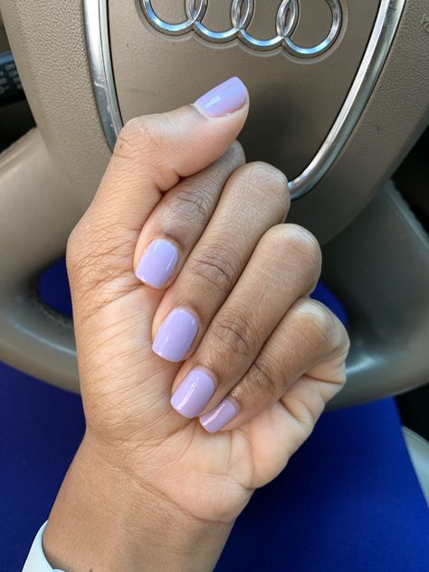 OPI gel polish dark skin African American lavender short natural nails Natural Gel Nails Ideas Dark Skin, Lavender Nails Black Women, Purple Nails By Skin Tone Range, Gel Colors For Dark Skin, Opi Lavender Nail Polish, Short Nails Dark Skin, Lavender Nails Short, Dark Skin Nail Polish, Powder Blue Nails