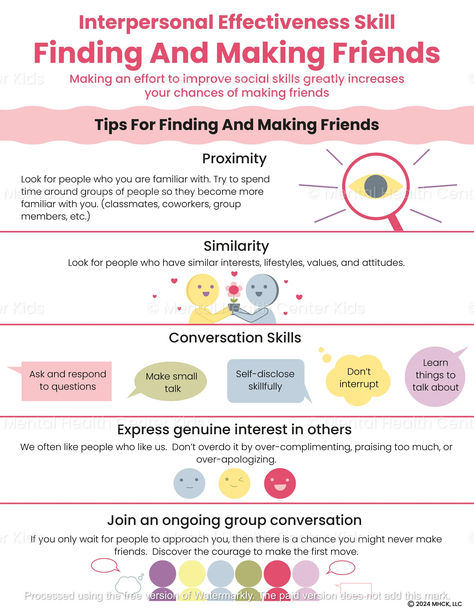 Finding and Making Friends DBT Handout for Kids and Teens