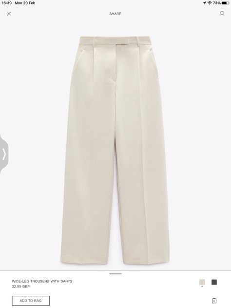 Summer Work Wardrobe, Zara Trousers, Zara Australia, Oyster White, Cream Pants, Satin Trousers, Pantalon Large, Zara Pants, Wide Pants