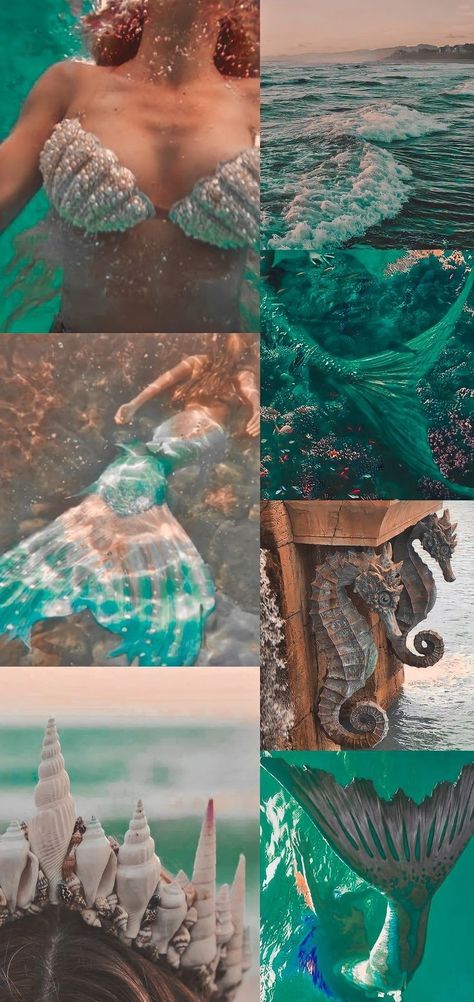 Mermaid Aesthetic Pictures, Mermaid Aesthetic Art, Mermaid Wallpaper Aesthetic, Mermaid Aesthetic Wallpaper, Follow Wallpaper, Mermaid Core Aesthetic, Mermaid Collage, Mermaid Photography, H2o Mermaids