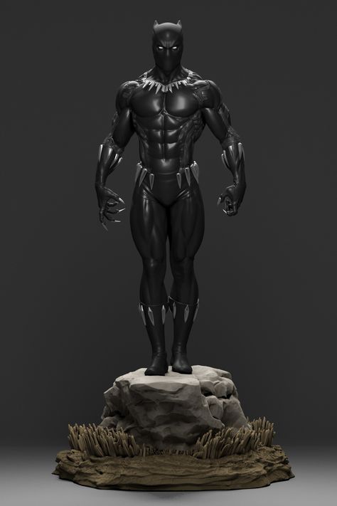 ArtStation - Panther , Franco Carlesimo Black Panther Images, Black Panther King, Marvel Statues, Character Statue, Marvel Superheroes Art, Black Panther Art, Marvel Figure, Marvel Superhero Posters, Black Panthers