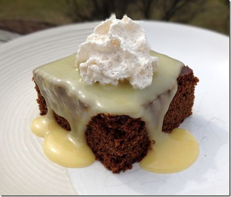 Gingerbread Cake With Lemon Sauce Recipe, Gingerbread With Lemon Sauce Recipe, Freezing Fresh Peaches, Gingerbread With Lemon Sauce, Triple Chocolate Bundt Cake, Ganache Glaze, Cinnamon Whipped Cream, Traditional Gingerbread, Peach Yogurt