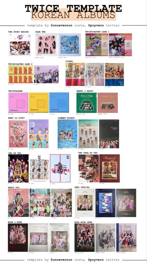 Templet made by oncevernon on insta, pcyvern on twitter Twicecoaster Lane 2, Album Template, Album Collection, Kpop Backgrounds, Twice Album, Twice Korean, Photo Card Template, Pop Albums, Album Diy