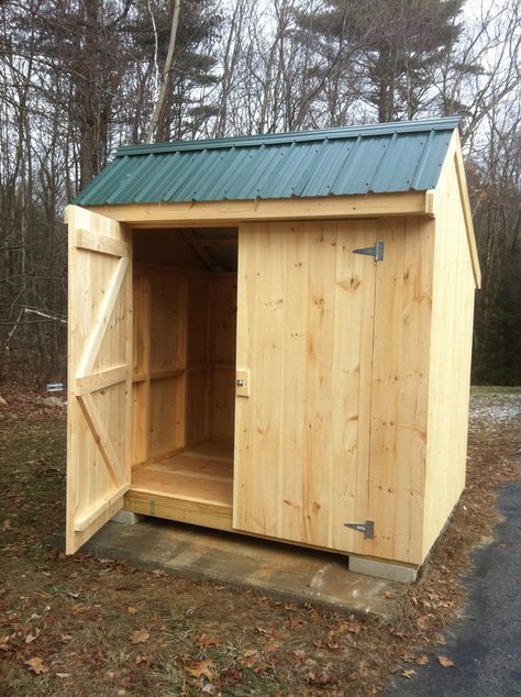 6 x 8 Two Door Salt Box Salt Box Shed, 6x8 Shed, Backyard Updates, Wood Shed Kits, Wood Sheds, Small Shed Plans, Small Garden Shed, Wooden Storage Sheds, Pool Shed