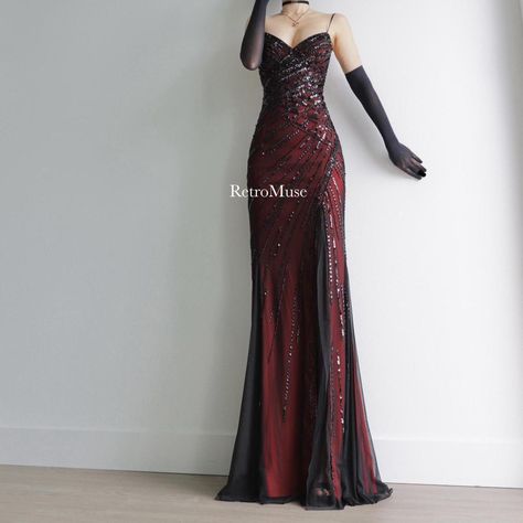 Black Red Prom Dress, Red And Black Dress Formal, Red And Black Dresses, Prom Inspo, Barbie Toys, Red Prom, Character Inspo, Dress Formal, Black Dresses