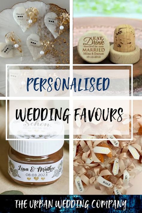 Personalised wedding favours for a special touch. Gifting personalised favors add a nice personal touch for each guest. Wedding Favours For Guests, Interactive Wedding, Personalised Wedding Favours, Favour Ideas, Wedding Company, Fantasy Wedding, Urban Wedding, Wedding Breakfast, Personalized Wedding Favors