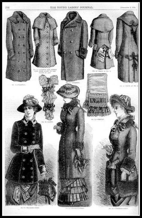 1881 Vintage Fashion Plates - The Young Ladies Journal No.44 | Flickr - Photo Sharing! 1881 Fashion, Industrial Revolution Fashion, Journal January, Walking Dress, 1880s Fashion, Art Costume, 20th Century Fashion, 19th Century Fashion, Century Clothing