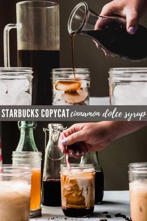 Brown Sugar Coffee Syrup, Brown Sugar Coffee, Homemade Coffee Syrup, Oreo Torte, Iced Latte Recipe, Hot Coffee Drinks, Cinnamon Dolce Syrup, Cinnamon Dolce Latte, Nespresso Recipes