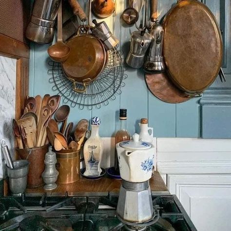 Amsterdam Kitchen, Amsterdam Home, Cream Kitchen, Double Glass Doors, Wooden Counter, Cottage Kitchens, Corner House, Geometric Tiles, Antique Kitchen