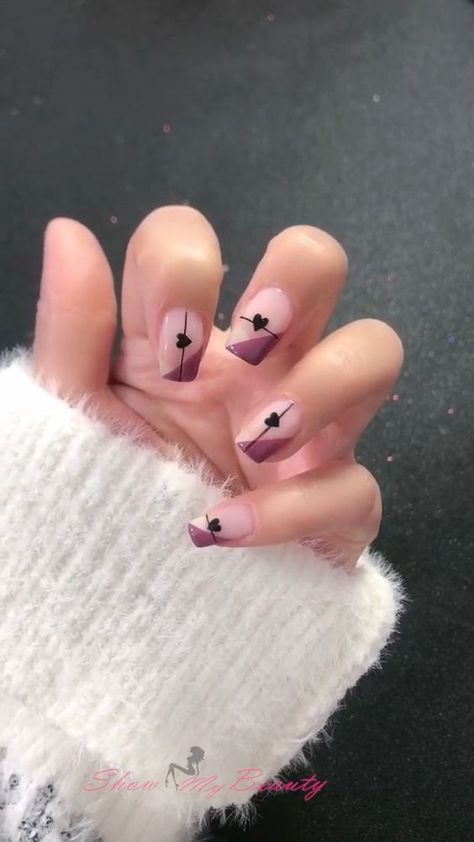 Kutek Disney, Unghie Sfumate, Heart Nail Designs, Trendy Nail Art Designs, Nail Designs Valentines, Nail Art Designs Diy, Nail Art Designs Videos, Trendy Nail Art, Pretty Nail Art