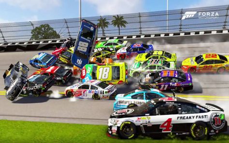 Nascar Wrecks, Nascar Crash, Limo Driver, Nascar Cars, Nascar Race Cars, Forza Motorsport, Driving Lessons, Stock Car Racing, Old Race Cars