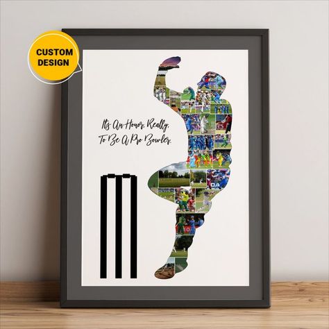 cricket gifts ideas, gifts for cricket players Collage Sport, Cricket Bowling, Karate Gifts, Metal Photo Prints, Cricket Poster, Wood Photo Prints, Sports Lover Gifts, Boyfriend Best Friend, Diy Anniversary