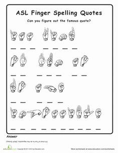 American Sign Language Alphabet Worksheets | Education.com Sign Language Worksheets, Spelling Quotes, Sign Language Colors, Simple Sign Language, Handwriting Worksheets For Kids, Sign Language For Kids, Phonics Worksheets Free, Kindergarten Addition Worksheets, Alphabet Signs