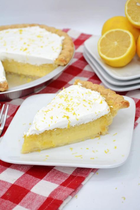 Sunshine Lemon Pie, Best Lemon Pie Recipe, Lemon Custard Pie, Graham Cracker Crust Recipe, Lemon Pie Recipe, Hot Cocoa Cookies, Best Banana Pudding, Lemon Custard, Frozen Pie