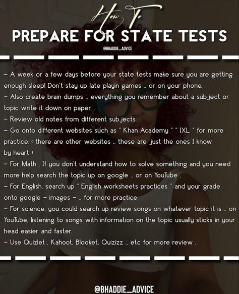 Pacer Test Tips, 7th Grade Tips, 33 Birthday, Star Test, Effective Study Tips, High School Hacks, Aesthetic School, State Testing, Respiratory Therapist