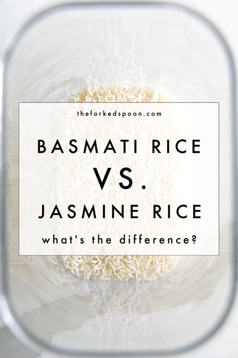 Although basmati rice and jasmine rice are often used interchangeably, there are several key differences to consider next time you reach for this popular side dish. Continue reading to learn more about Basmati Rice vs. Jasmine Rice: What's the Difference? Dill Rice, Jasmine Rice Recipes, Brown Jasmine Rice, Rice Types, Rice Substitute, Most Pinned Recipes, Thai Spices, Cooking Basmati Rice, Thai Rice