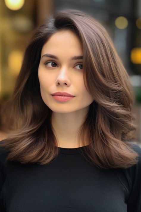 Easy Hair Cuts, Side Part Hairstyles, Layered Haircuts For Medium Hair, Mid Length Hair With Layers, Shoulder Length Hair Cuts, Haircuts For Medium Hair, Haircuts Straight Hair, Mid Length Hair, Side Part