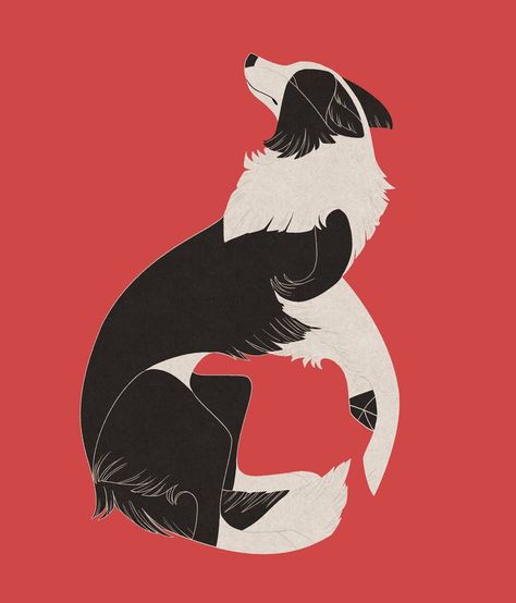 Border Collie Painting, Collie Painting, Border Collie Art, Dog Portraits Art, Geometric Dog, Geometric Border, Border Collie Dog, Dog Poster, Collie Dog